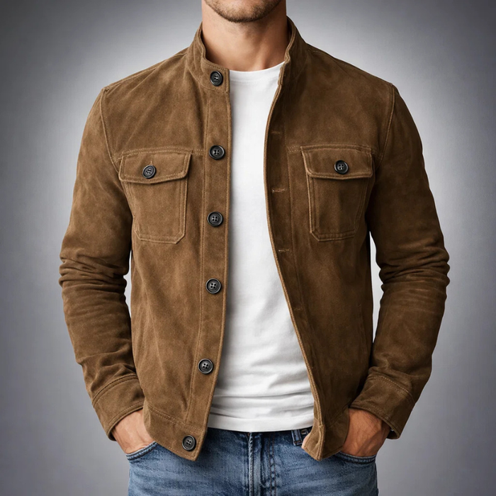 Nathan | Veste en Daim Élégante