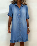 Charline | Robe en Denim Douce