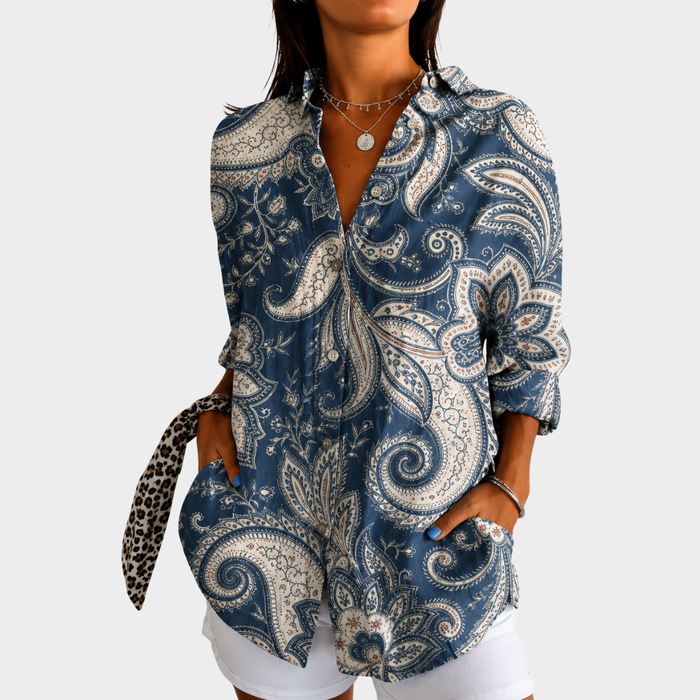 Olympe | Bluse à Motif Paisley Côtier