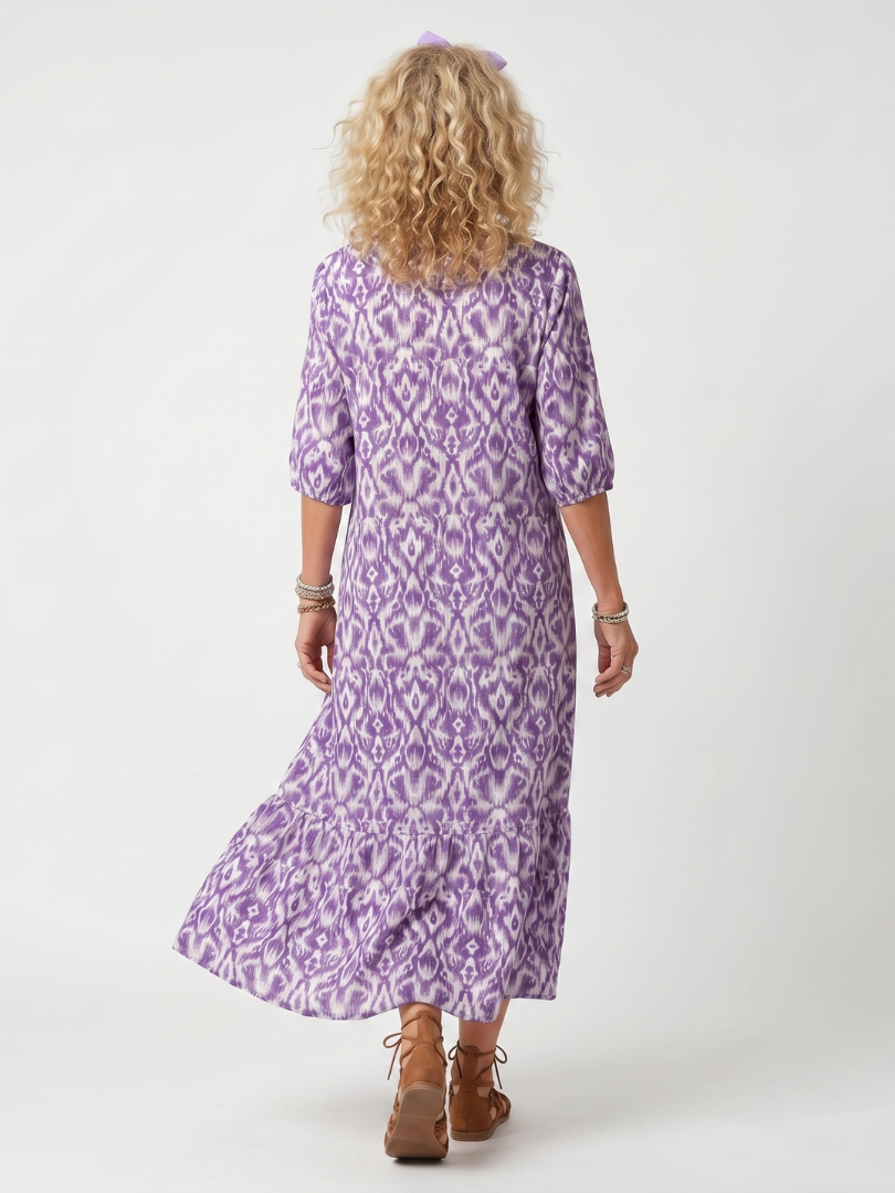Irène | Robe Midi Imprimée à Lanières