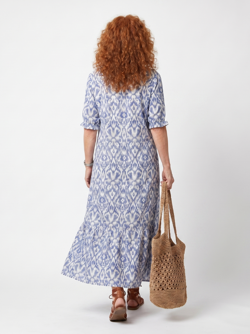 Clémentine | Robe Midi Imprimée à Lanières