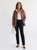 Sophie | Plum & Gold Damask Quilted Jacket