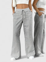 Corentine | Pantalon Large à Détails Élégants