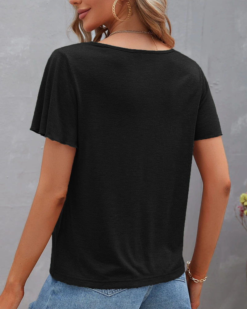 Marion | T-Shirt Uni Col V