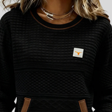 Etta | Textured Colorblock Sweatshirt