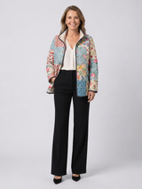 Zoé | Soft Floral Patchwork Quilted Jacket