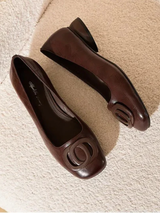 Clotilde | Ballerines en Cuir à Bout Carré