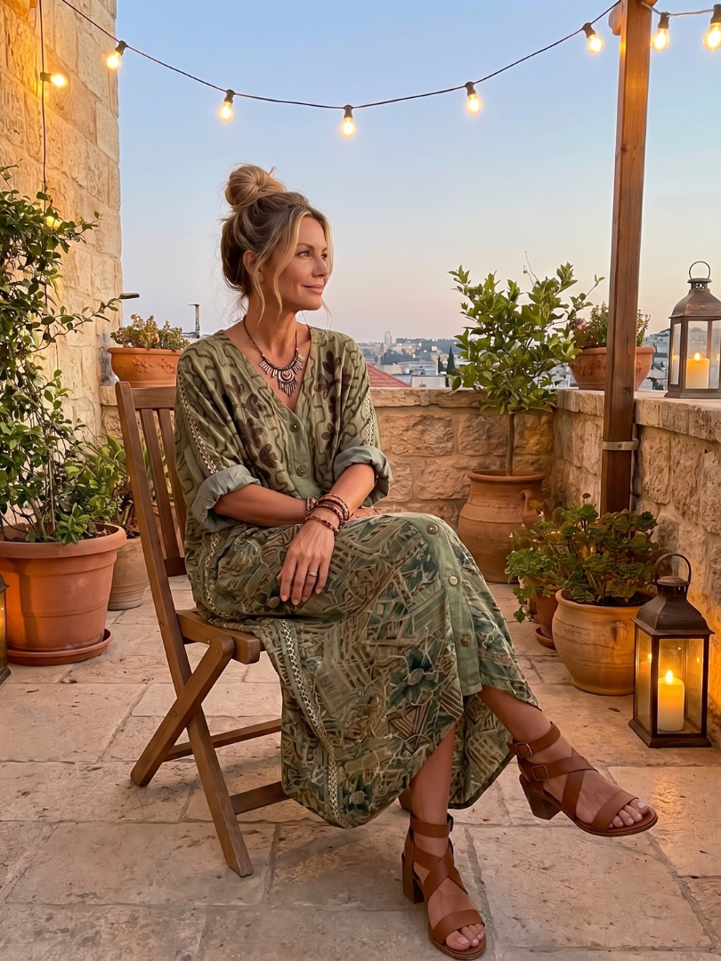 Rachilde | Robe Midi Boutonnée à Grandes Poches