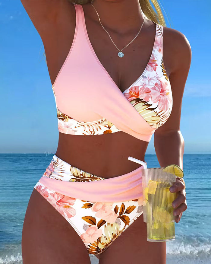 Jessica | Bikini à Motif Floral Contrasté
