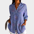 Hortense | Bluse à Motif Mosaïque Lavande