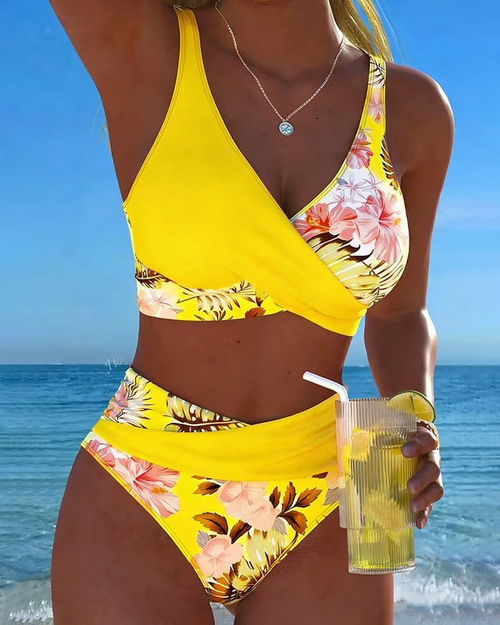 Jessica | Bikini à Motif Floral Contrasté