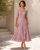 Loretta | Flattering Lace Midi Dress