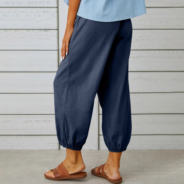 Isabelle | Pantalon Large en Toile Légère