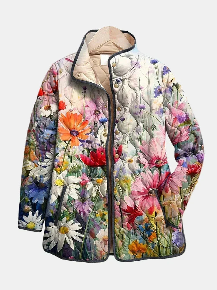 Manon | Wildflower Print Quilted Jacket