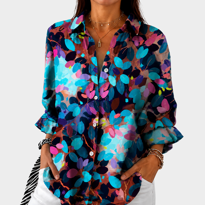 Lola | Bluse Statement à Motif Crépusculaire