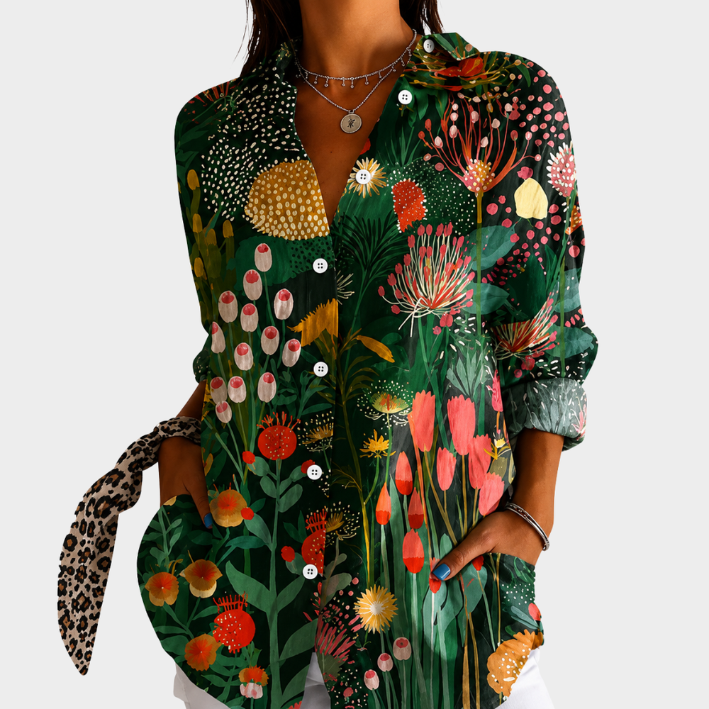Laurence | Bluse Statement à Motif Nocturne
