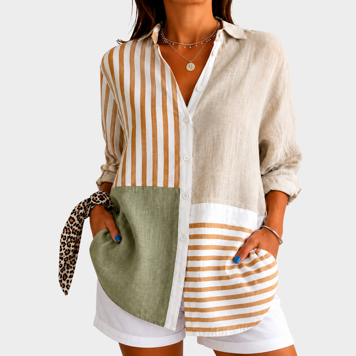 Thérèse | Blouse Patchwork Esprit Côtier