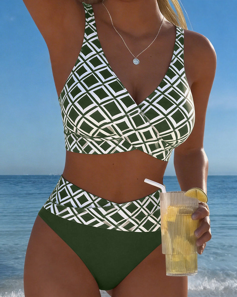 Noémie | Bikini Deux Pièces à Motif Diamant