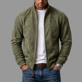 Donacci - Suede Bomber Jacket