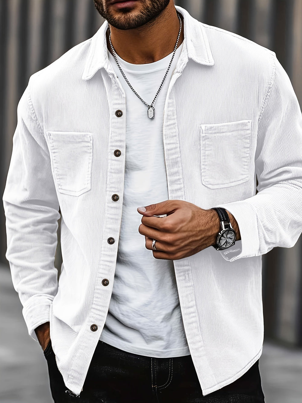 Fabrice | Overshirt Structuré Côtelé