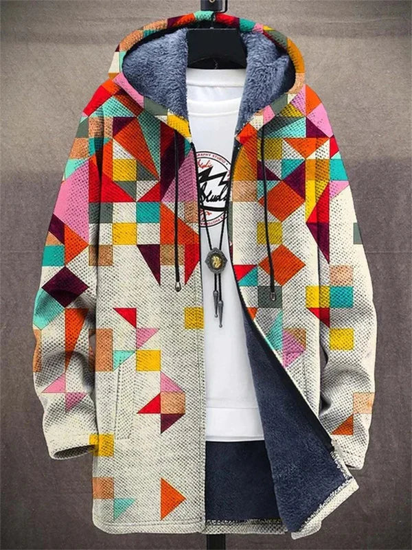 Gwenola | Cardigan Luxueux Inspiration Artistique à Fermeture Éclair