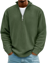 Thibault | Ribbed Zip-Neck Sweater
