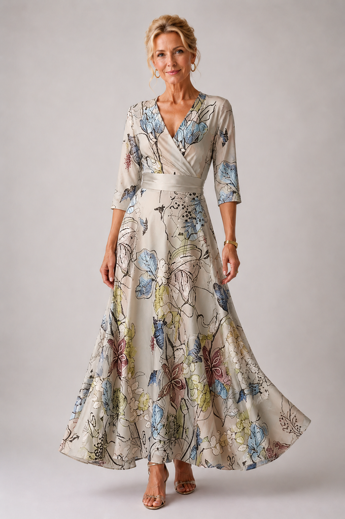 Edmée | Robe Fleurie à Manches