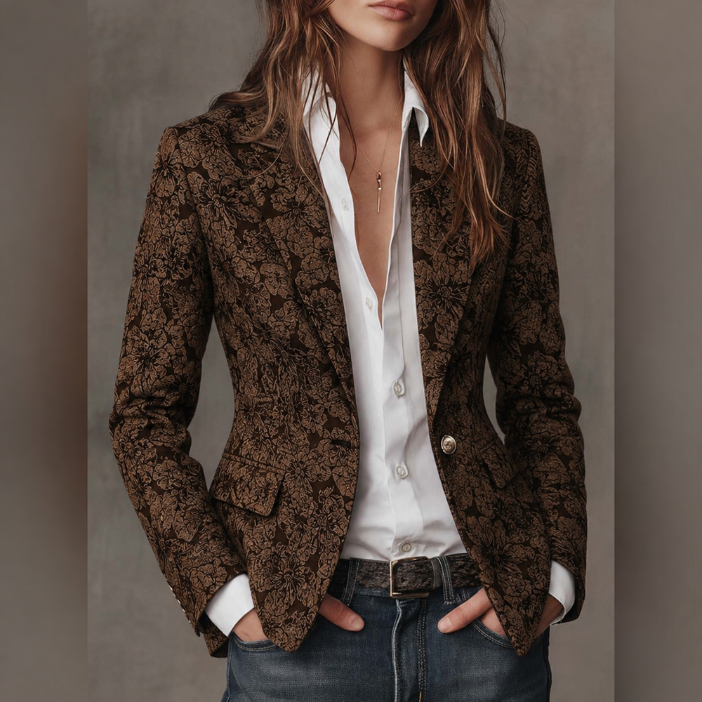 Rosalind | Fitted Cashmere Jacquard Blazer