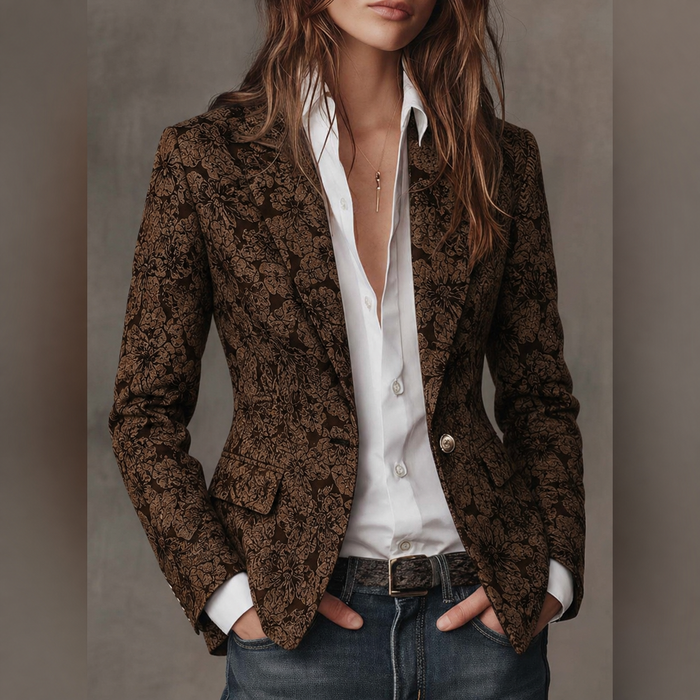 Rosalind | Fitted Cashmere Jacquard Blazer