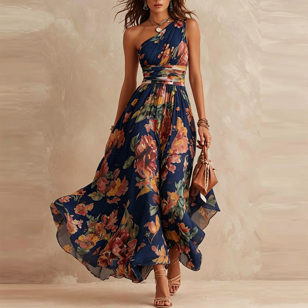 Aliette | Robe Fleurie Épaule Dénudée