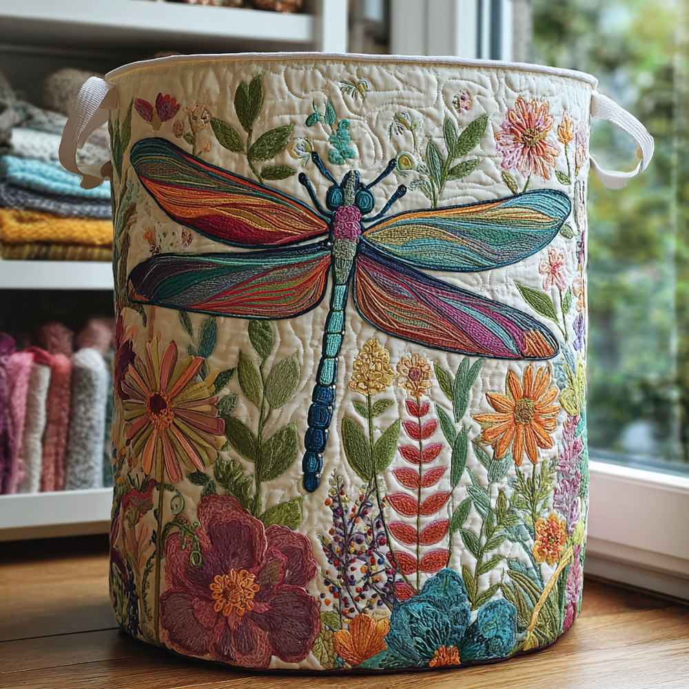 Sage | Dragonfly Garden Laundry Basket