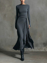 Naomie | Maxi Wrap Dress with Silky Tie