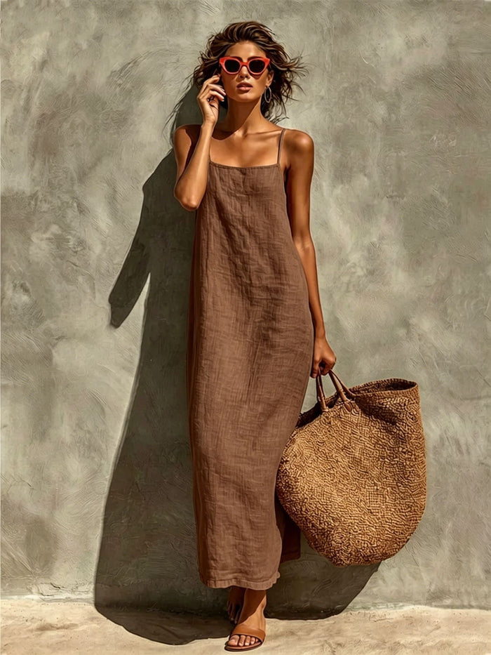 Estelle | Robe Maxi à Fines Bretelles