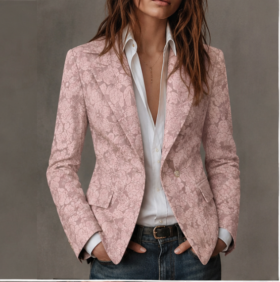 Rosalind | Fitted Cashmere Jacquard Blazer