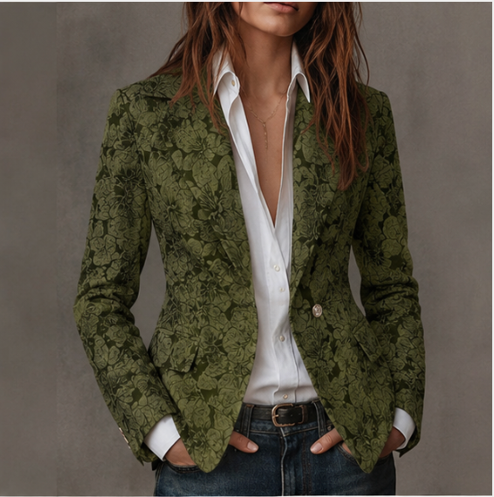 Rosalind | Fitted Cashmere Jacquard Blazer