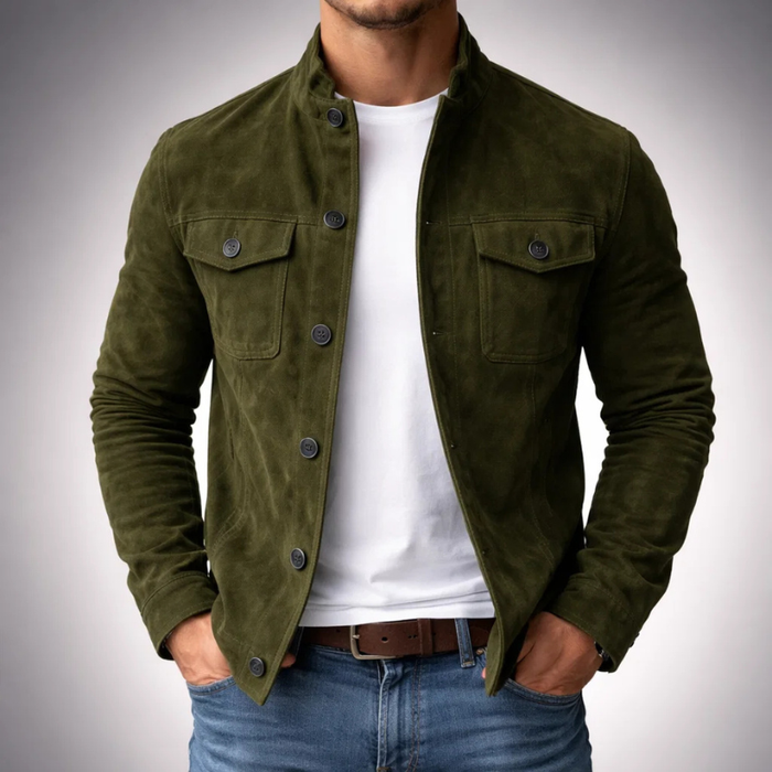Nathan | Veste en Daim Élégante
