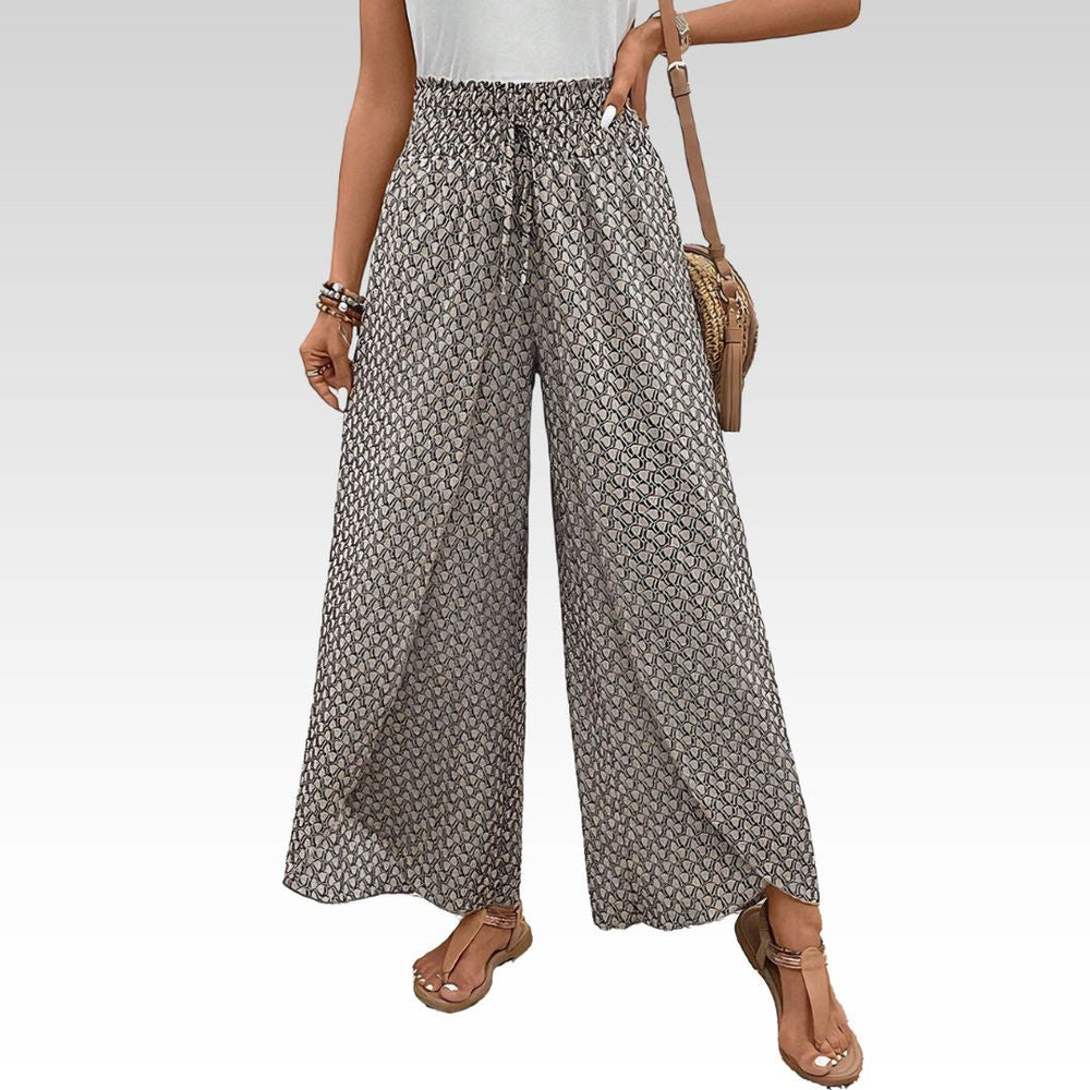 Sabine | Pantalon Large à Motif Géométrique