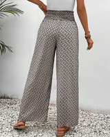 Sabine | Pantalon Large à Motif Géométrique
