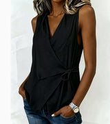 Camille | Blouse Portefeuille sans Manches