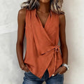 Camille | Blouse Portefeuille sans Manches