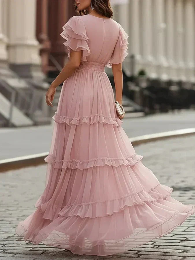 Yvonne | Robe Rosée pour Jours Spéciaux