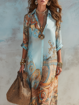 Bérengère | Chemisier-Robe Style Méditerranéen