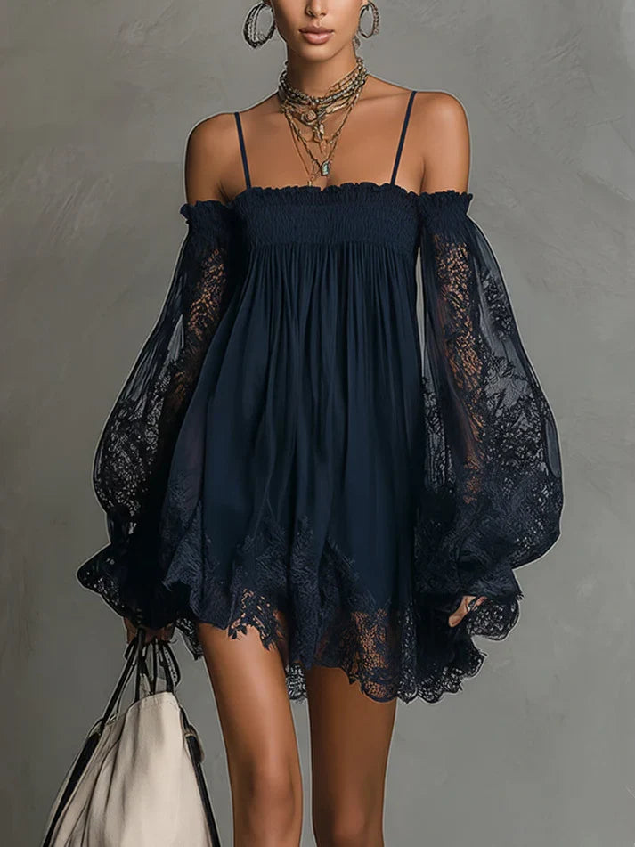 Blanche | Robe en Mousseline Épaules Dénudées