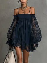 Blanche | Robe en Mousseline Épaules Dénudées