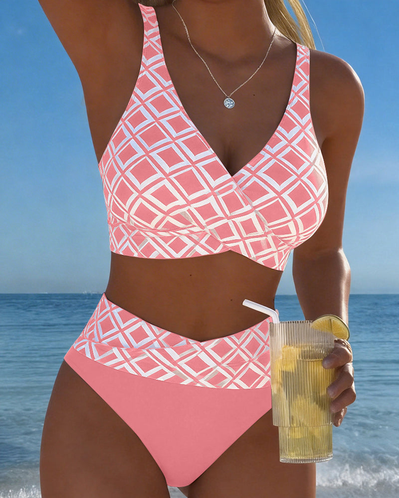 Noémie | Bikini Deux Pièces à Motif Diamant