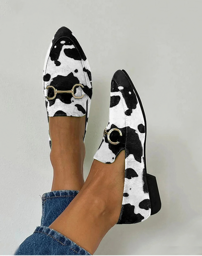 Anna | Printed Loafers with Buckle