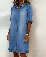 Charline | Robe en Denim Douce