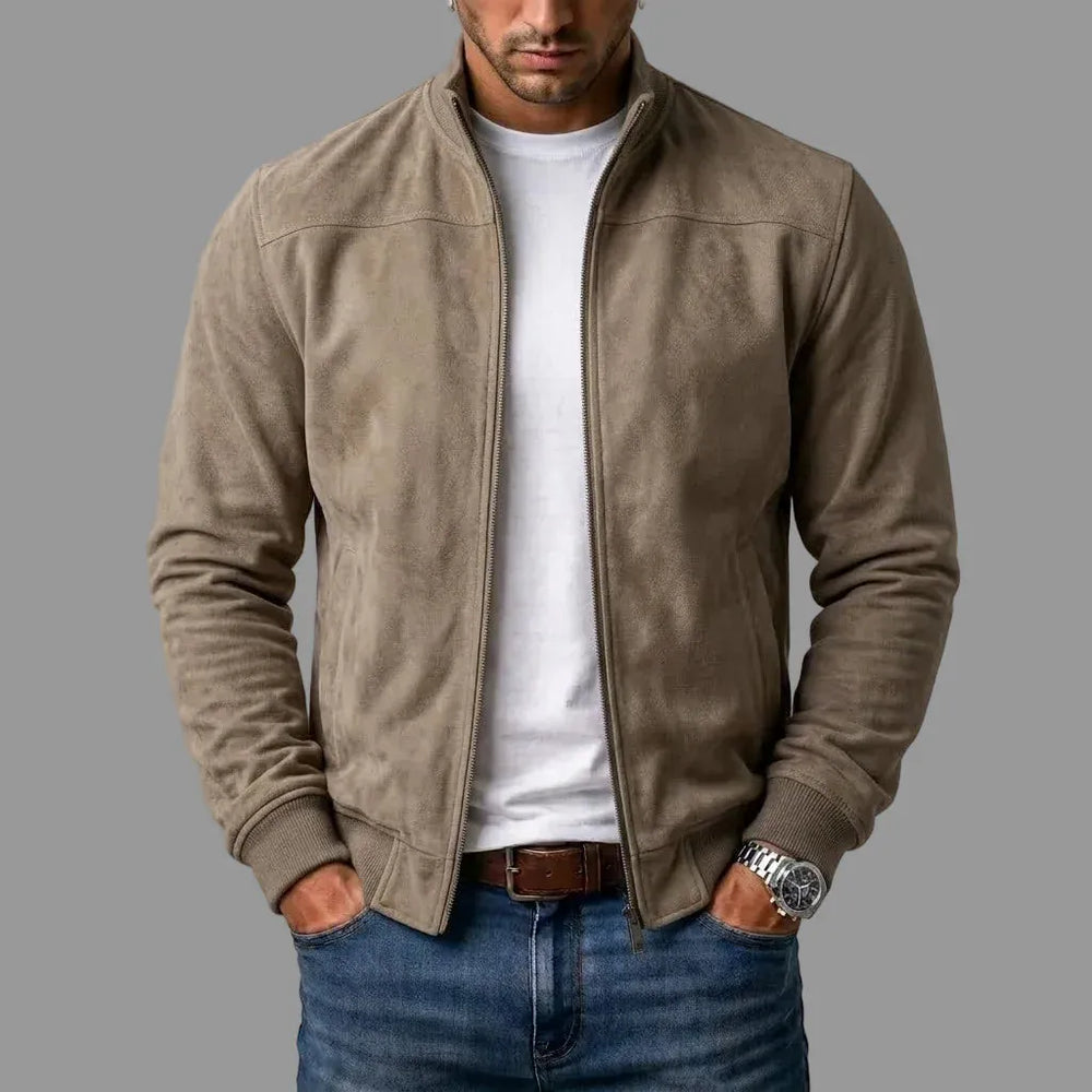 Donacci - Suede Bomber Jacket