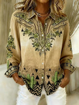 Cassidy | Vintage Western Floral Button Blouse