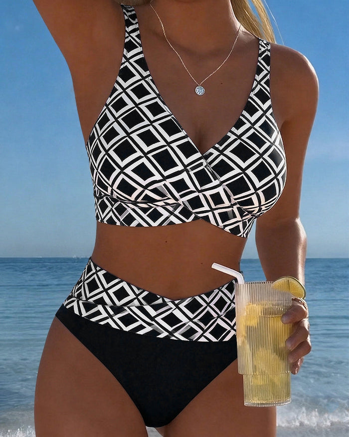 Noémie | Bikini Deux Pièces à Motif Diamant